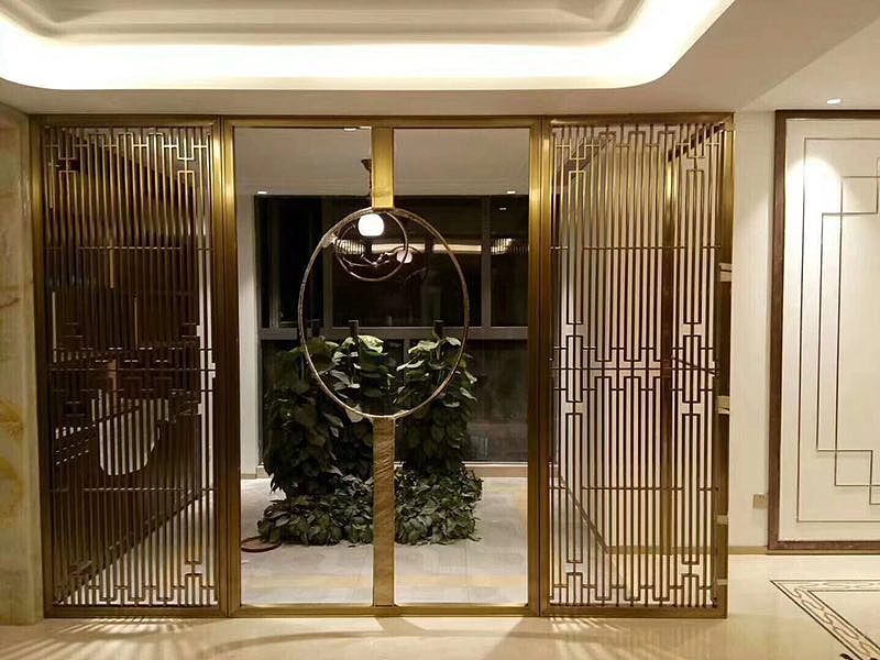 不锈钢镂空花格定制厂家 餐厅不锈钢屏风隔断