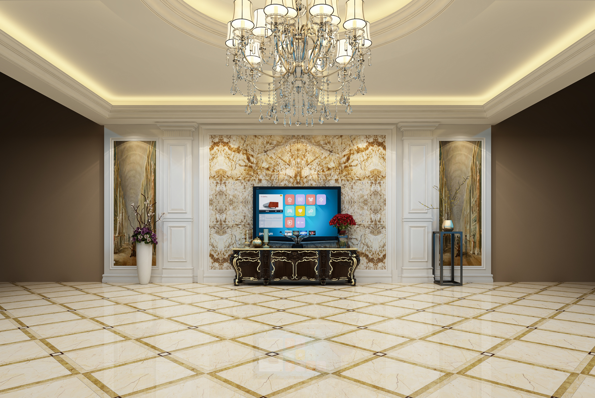 电视背景墙|空间|室内设计|1992效果公司810 - 原创作品 - 站酷