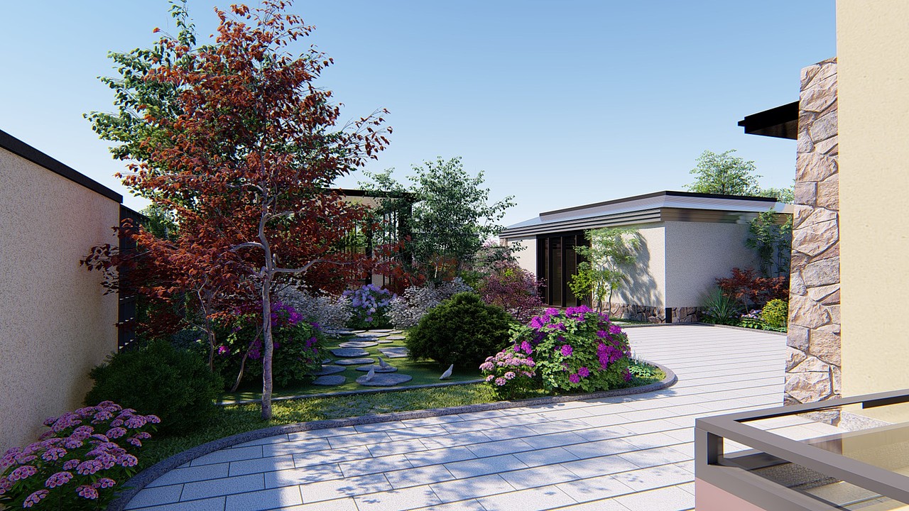 庭院（图ZMTU0MTM1Mzk2） - 景观设计 - 站酷设计师温澜潮生_ewan原创素材 - 站酷ZCOOL