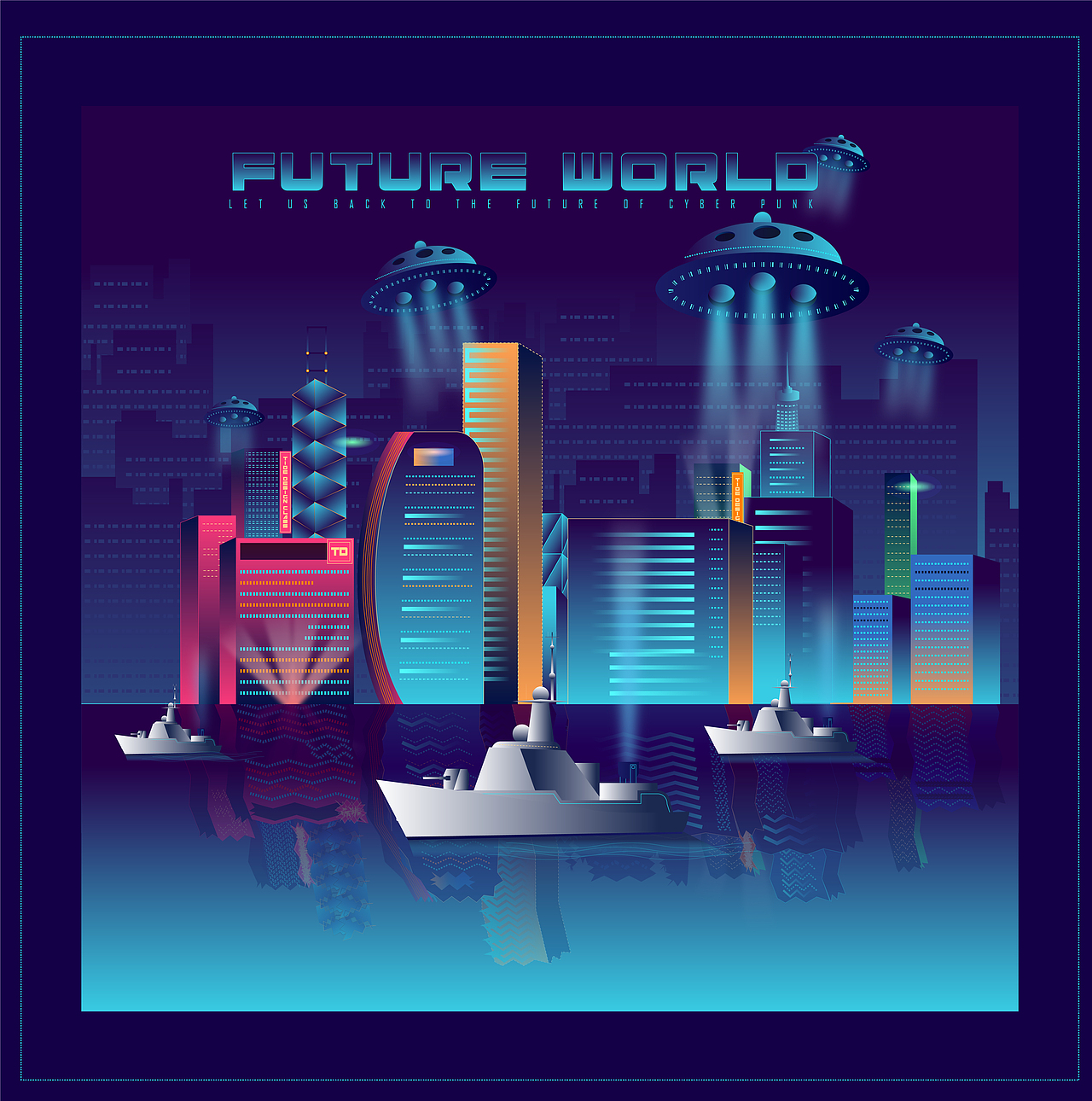 以前是以前，現(xiàn)在是現(xiàn)在，將來是將來~賽博朋克（圖ZMjYwNTc4NjYw） - 商業(yè)插畫 - 站酷設(shè)計(jì)師Regina愛學(xué)習(xí)原創(chuàng)素材 - 站酷ZCOOL