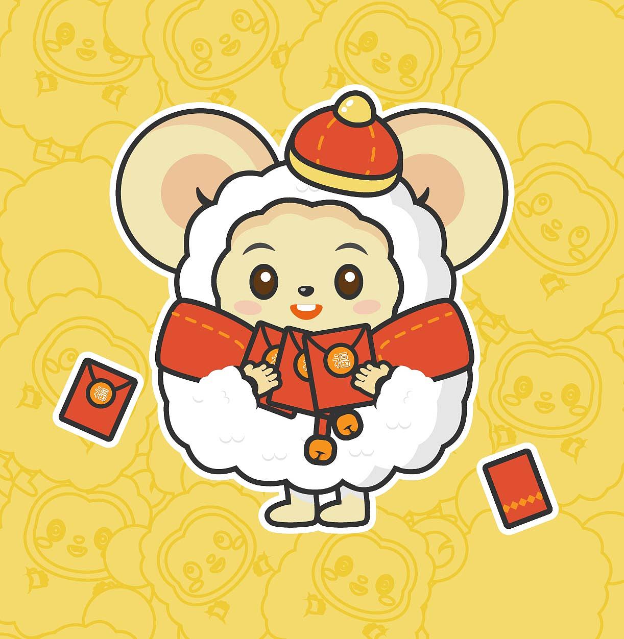吉祥鼠（图ZMTkzNzIzMzUy） - 商业插画 - 站酷设计师狐狐曦曦原创素材 - 站酷ZCOOL