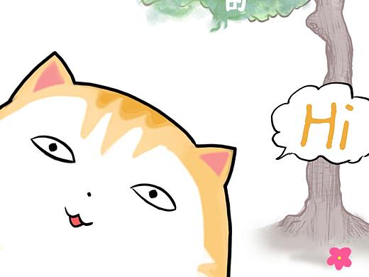 猫咪卡通热点海报