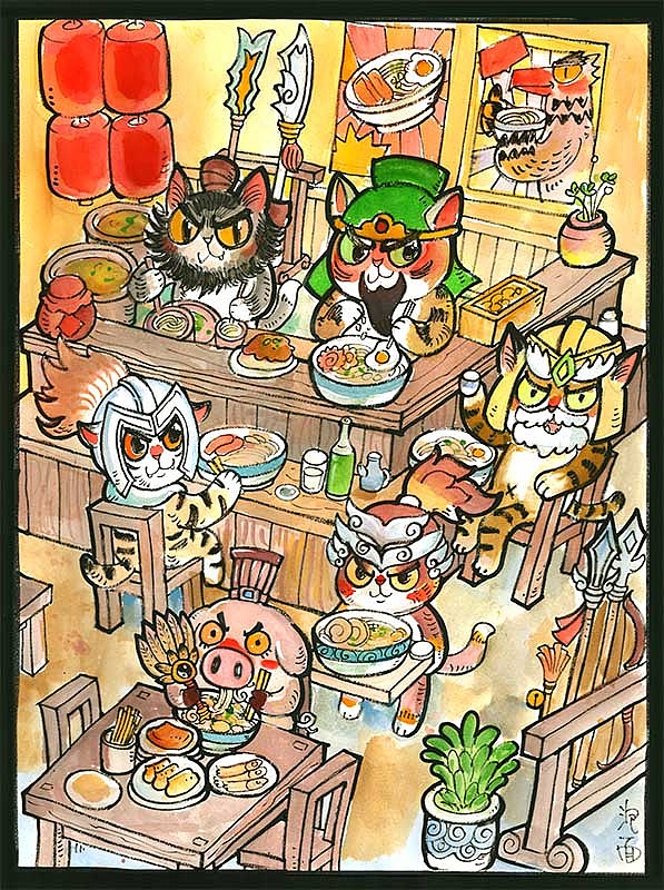 吃吃喝喝最开心（图ZMTQxOTk0Mjg0） - 绘画 - 站酷设计师还是一碗泡面原创素材 - 站酷ZCOOL