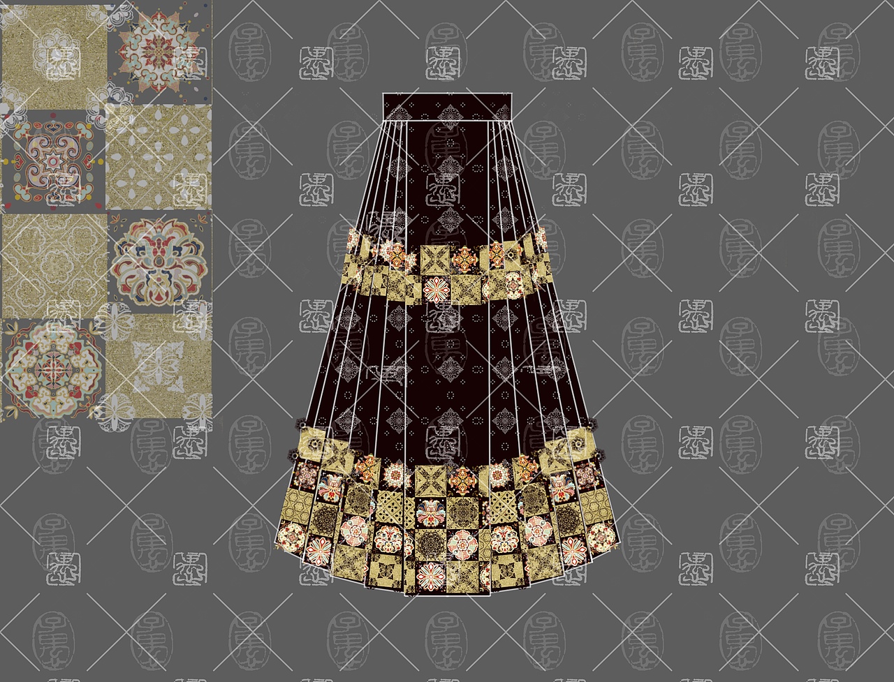 马面裙设计（图ZMjYzMjEyOTc2） - 传统/民族服饰 - 站酷设计师子愚本愚原创素材 - 站酷ZCOOL