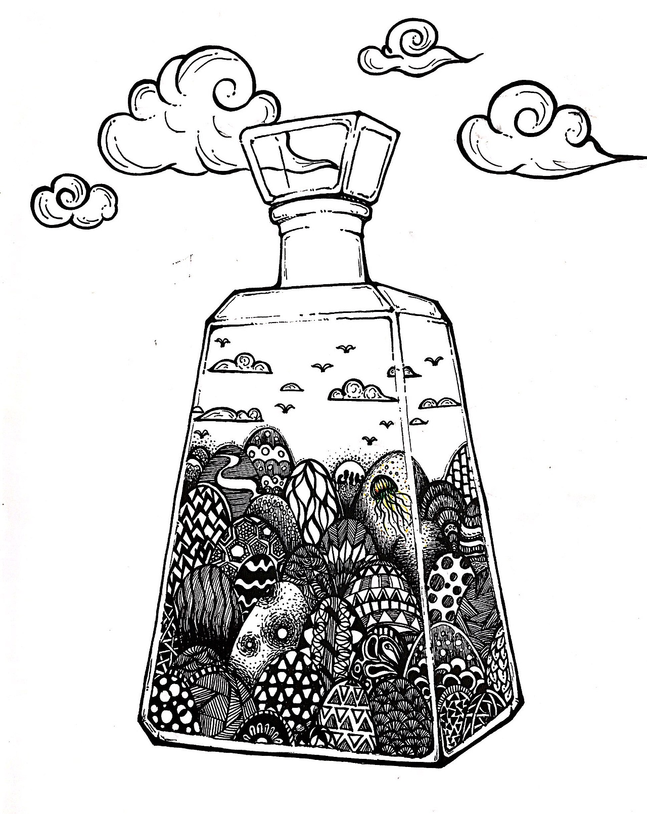 禅绕画（图ZMTU0NzA5NDQ4） - 图案 - 站酷设计师别翘小乙巴原创素材 - 站酷ZCOOL