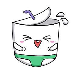 可爱的小酸奶表情包第一次作很多不足喜欢的快来品尝我吧