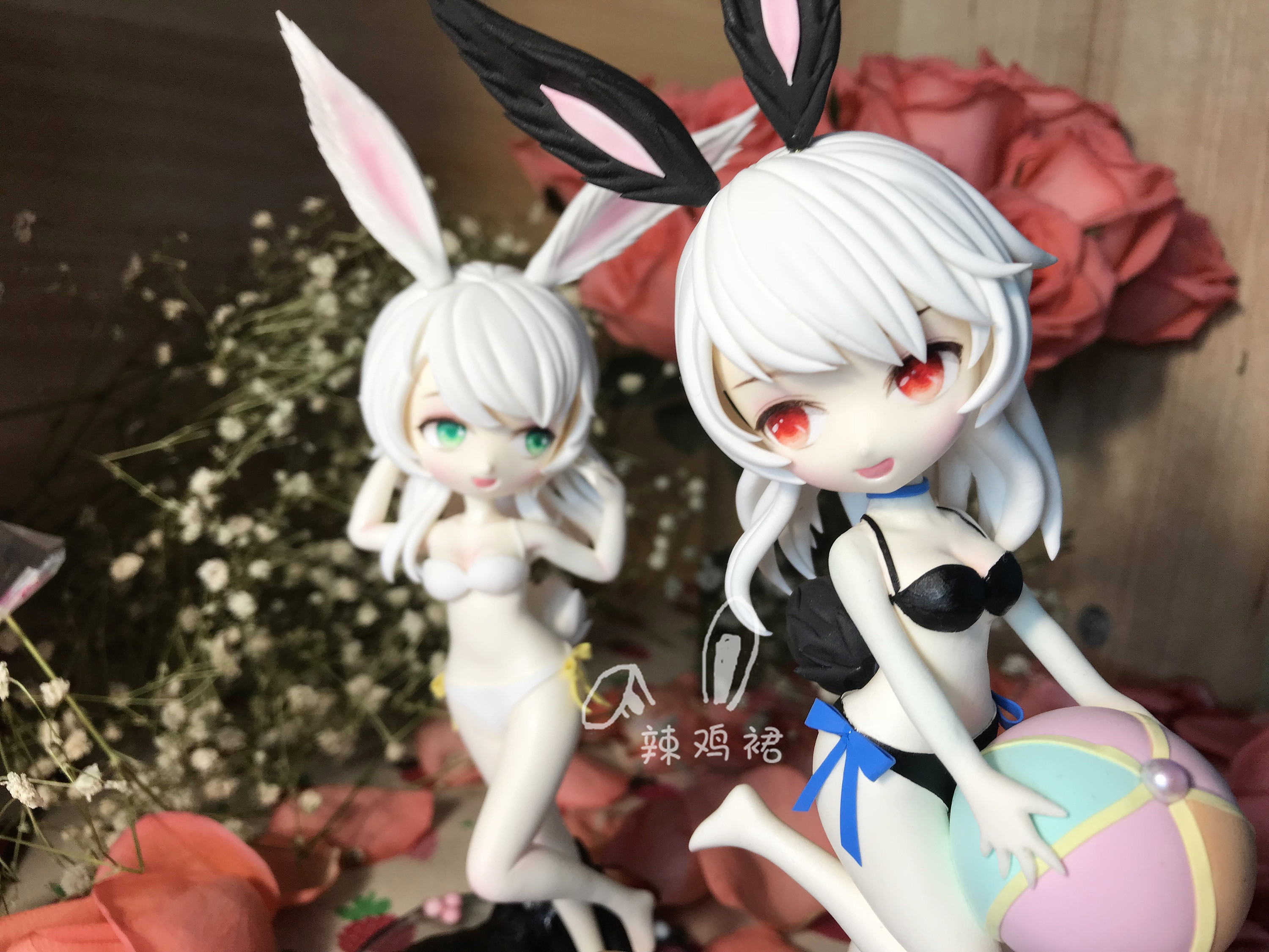 龙之谷_泳装弓箭双人_大q版_超轻粘土手办