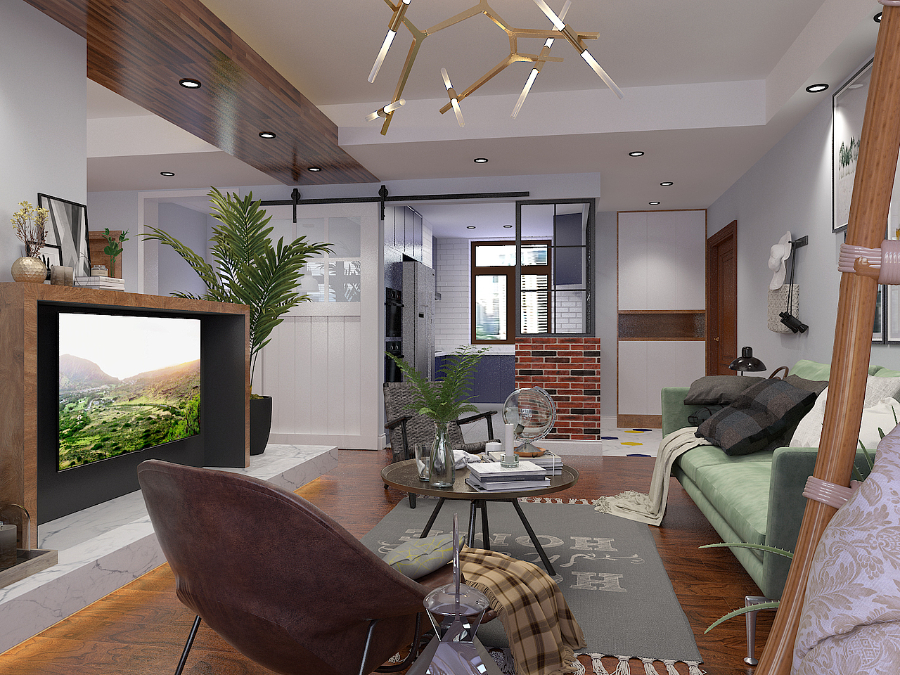 朝阳首府御园128平北欧风格