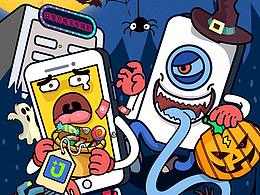 海報(bào)-街電官方微博萬圣節(jié)活動