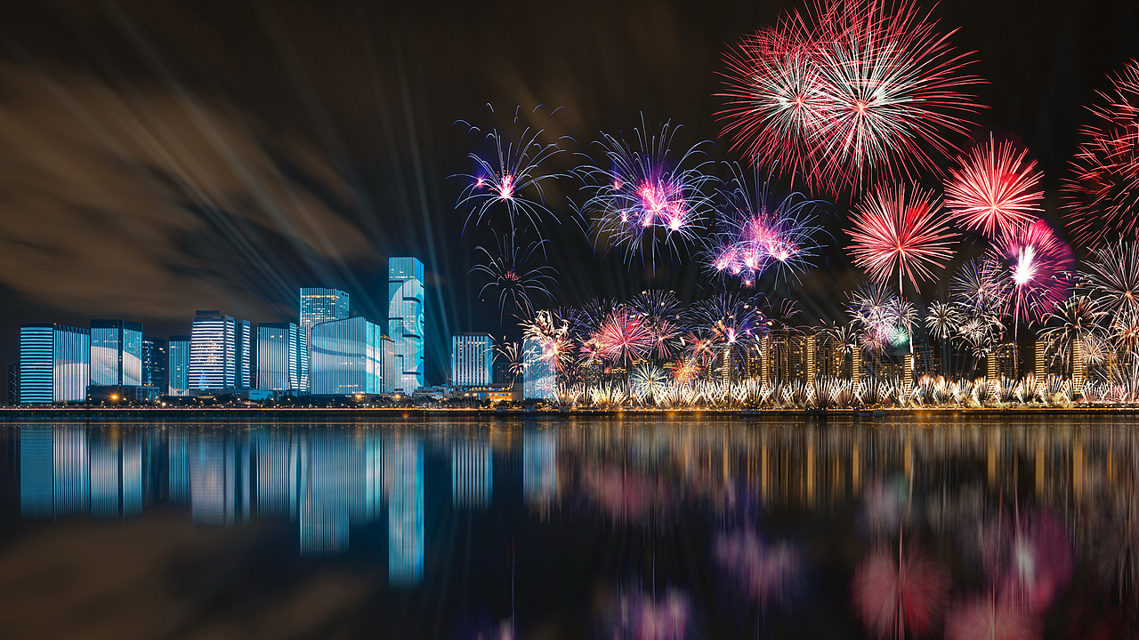 福州灯光焰火秀