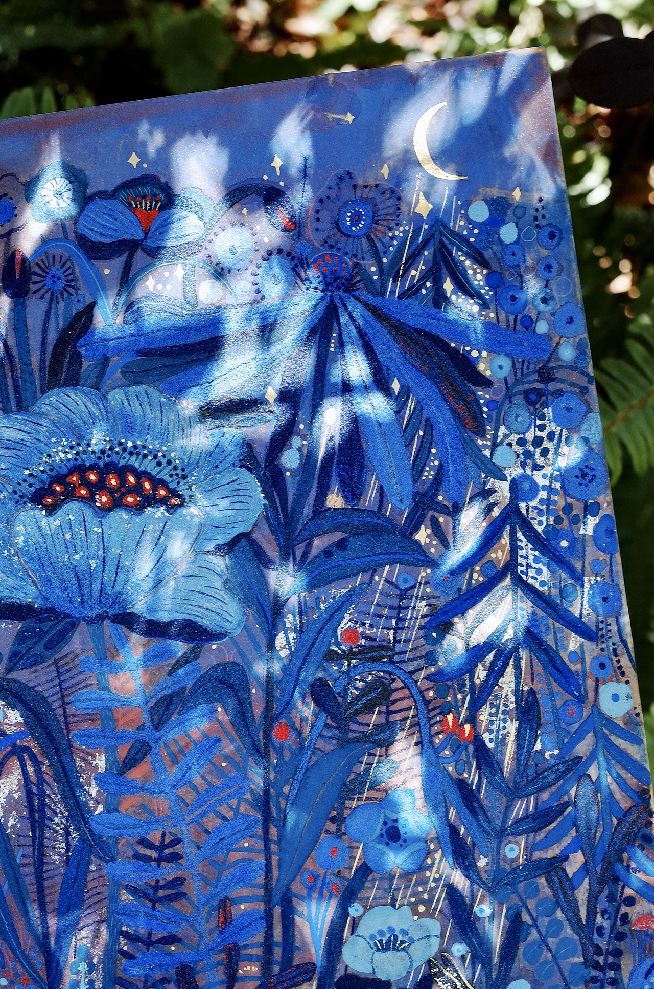 岩彩60《蓝色的夜》（图ZMzA1NzcxMDM2） - 绘画 - 站酷设计师IamJOJO原创素材 - 站酷ZCOOL