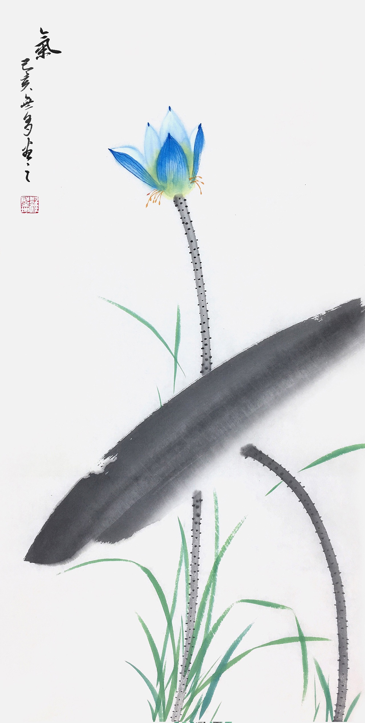 无多最新国画禅意荷花赏析