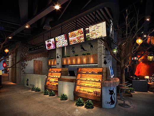 【漫猫咖啡厅】—温江咖啡厅设计案例赏析