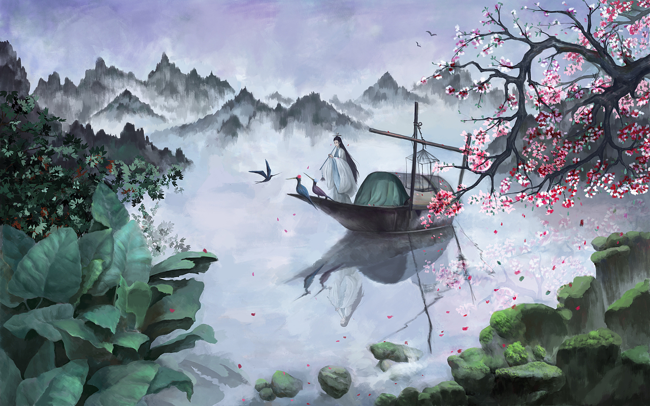 国画场景设计|插画|创作习作|lxmzero - 原创作品 - 站酷 (zcool)