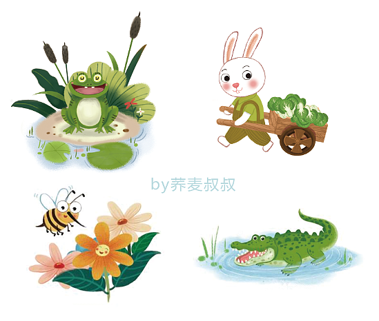 儿童插画平面风（图ZMTM2MjczMzcy） - 儿童插画 - 站酷设计师荞麦hui原创素材 - 站酷ZCOOL