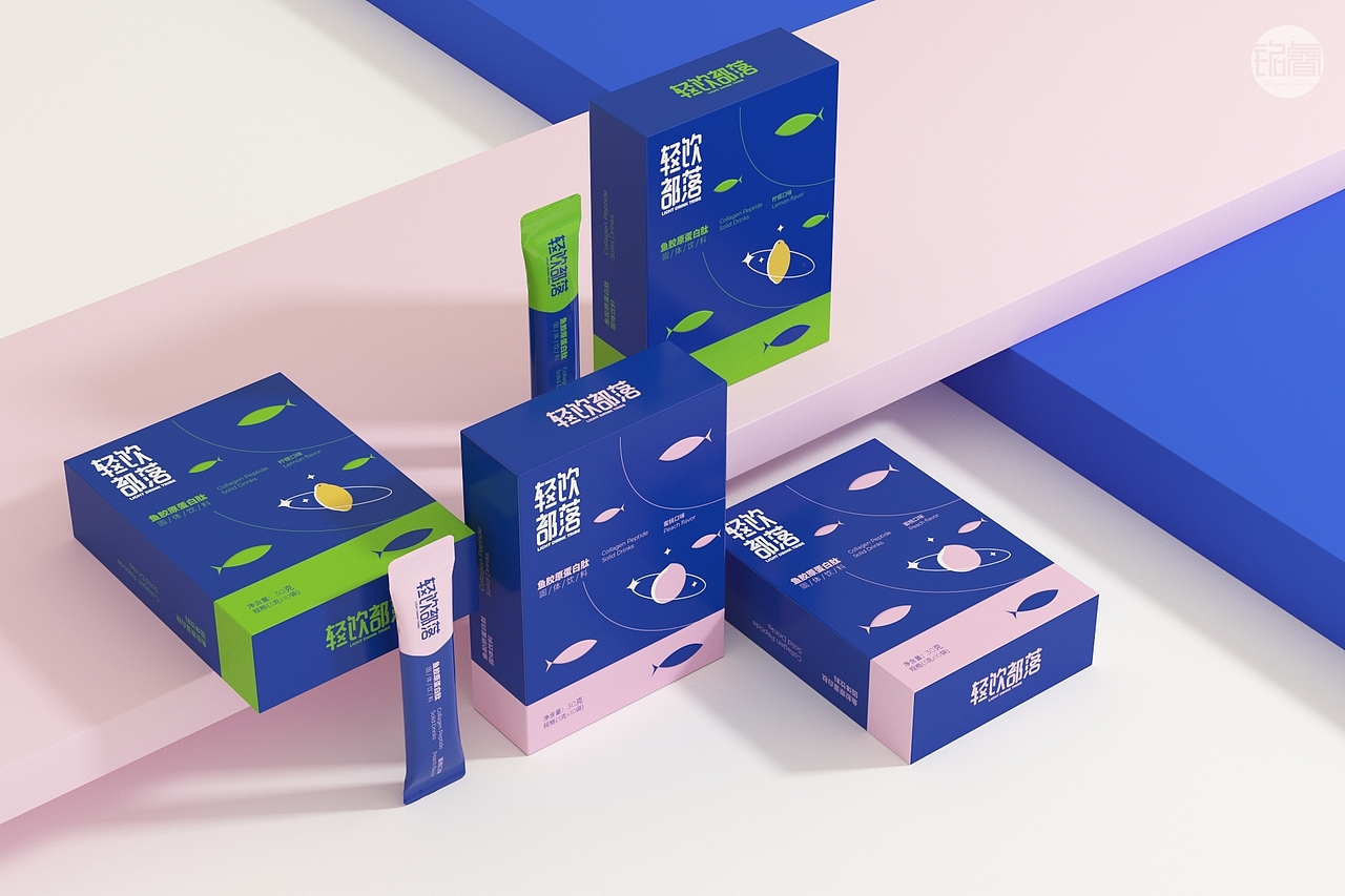 胶原蛋白肽固体饮料包装设计©刘益铭原创作品