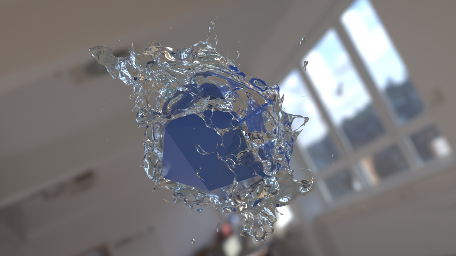 c4d realflow液体测试---水和巧克力