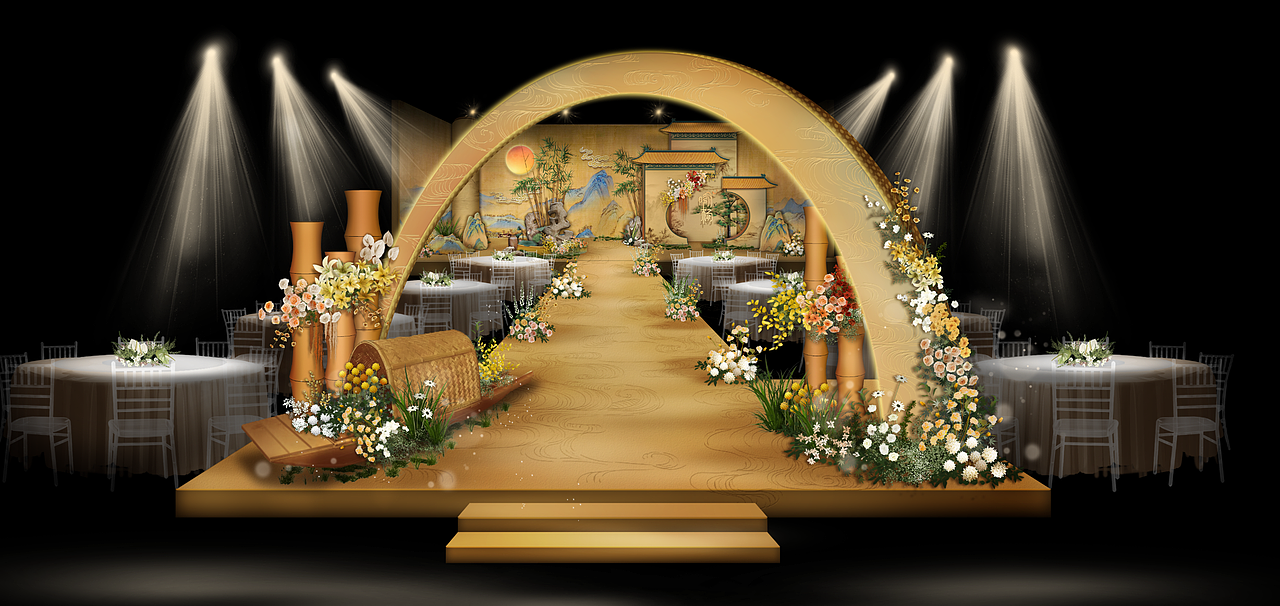 婚礼效果图手绘（图ZMzM0NTgyODAw） - 其他空间 - 站酷设计师肉松蛋黄酱原创素材 - 站酷ZCOOL