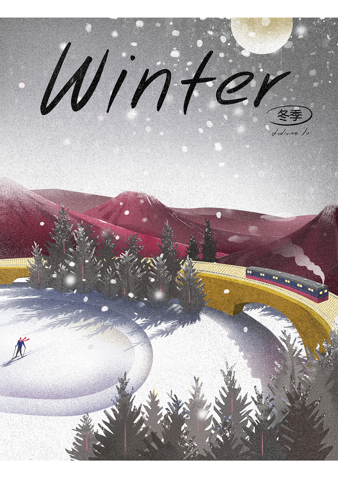 四季短歌（图ZMjAzOTQ4MTc2） - 商业插画 - 站酷设计师转转ludivine原创素材 - 站酷ZCOOL