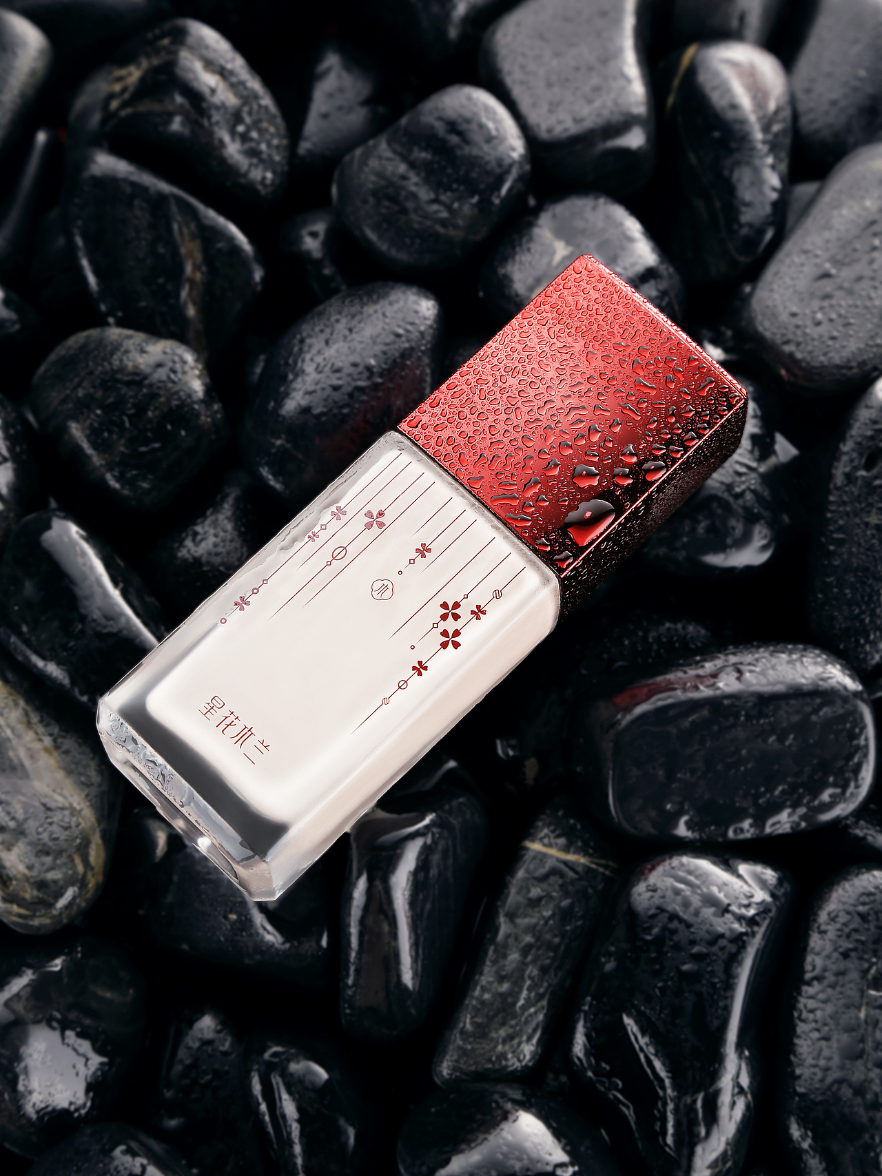 星花木兰粉霜静物摄影化妆品拍摄