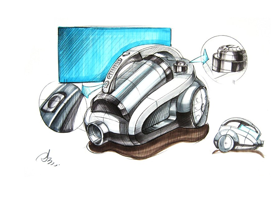 吸尘器手绘步鄹图~~马赛作品|||马赛mars - 原创设计作品 - 站酷