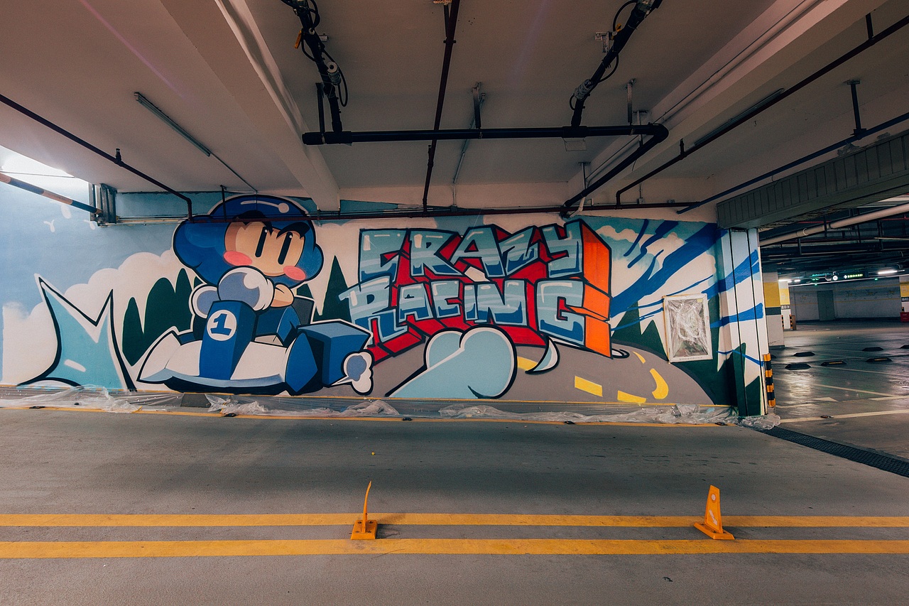 与腾讯合作的跑跑卡丁车主题涂鸦