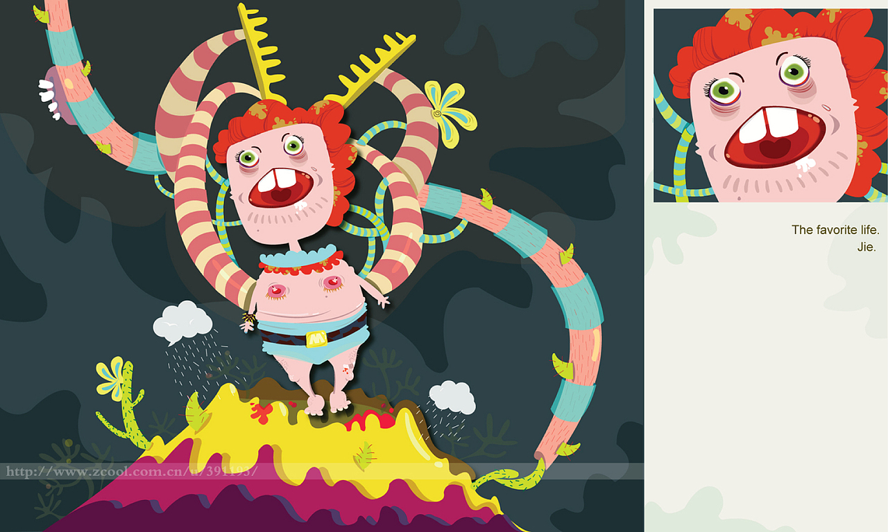 The Favorite Life（圖ZMjc2NzA4OA==） - 新銳潮流插畫(huà) - 站酷設(shè)計(jì)師潔子啊潔子原創(chuàng)素材 - 站酷ZCOOL