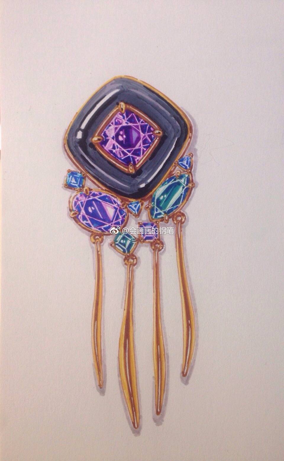 手绘的几件小首饰～～|手工艺|首饰|画画使我快乐 - 原创作品 - 站酷