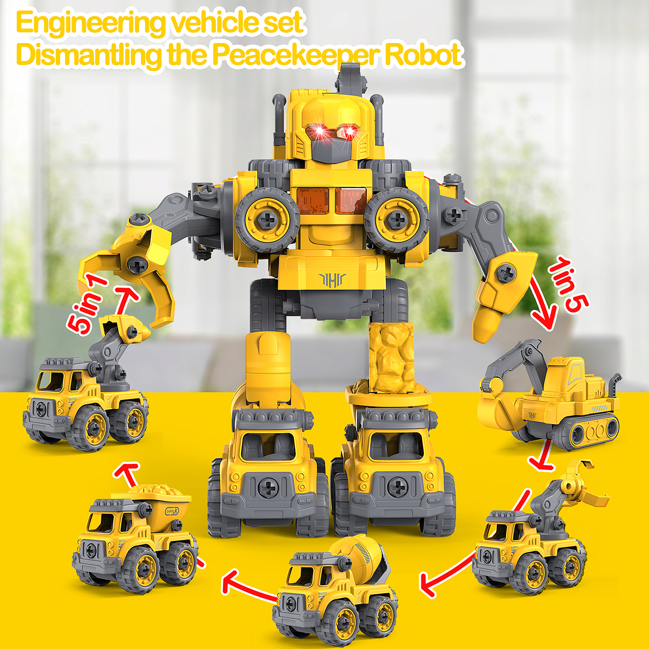 儿童玩具车-五合一变形玩具