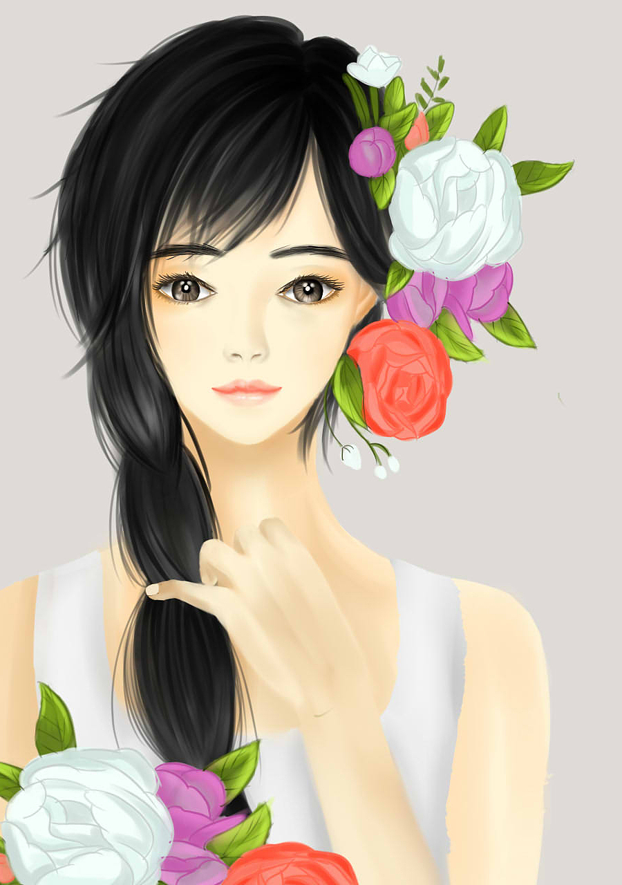 花（图ZOTgxOTMxOTI=） - 新锐潮流插画 - 站酷设计师慵懒Q猫原创素材 - 站酷ZCOOL