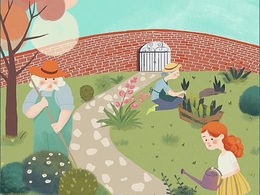 留守儿童（个人主页-ZNDA0NDk4NjA=） - 儿童插画 - 站酷设计师小兔子乖乖喔原创素材 - 站酷ZCOOL