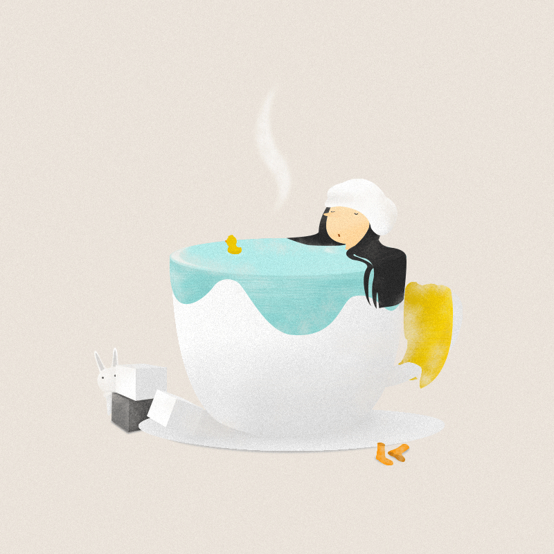 个澡吧~|插画|插画习作|丑小鸭不爱吃西瓜 - 原创作品 - 站酷 (zcool)