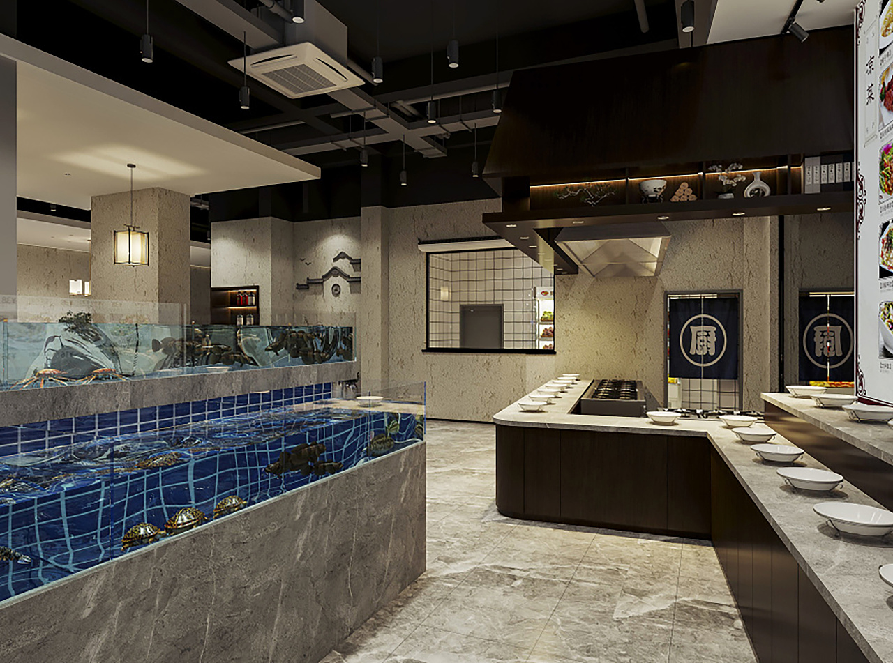 明档区 收藏 一楼就餐区 二楼包厢不再是统一的装修风格,如新中式风格