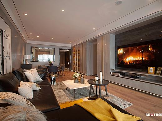 兄弟装饰全案设计案例，现代富力海洋设计案例