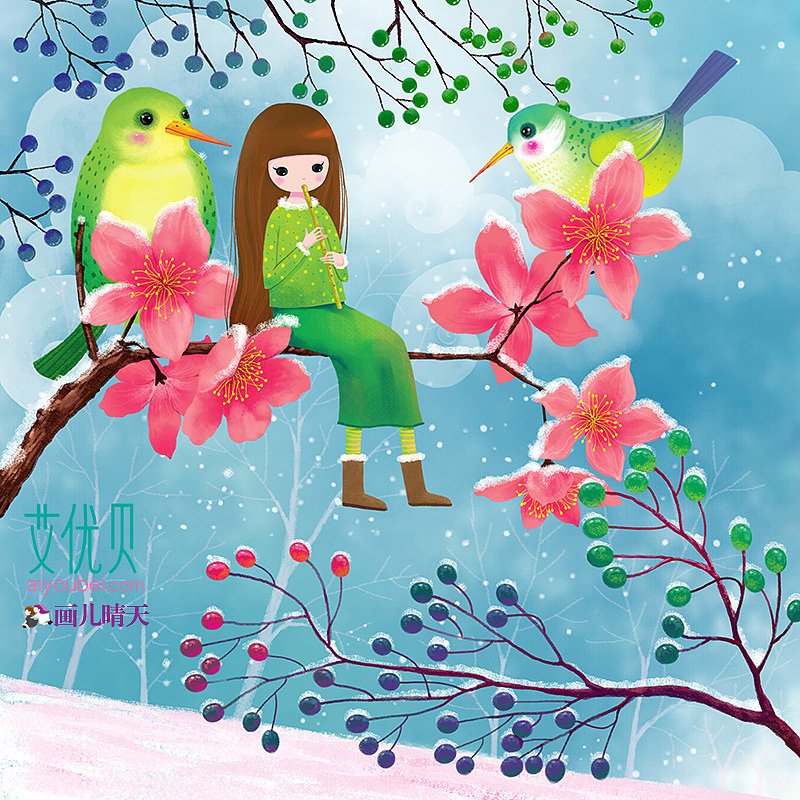 画儿晴天艾优贝唯美插画系列（图ZMTgxNzU4NzY=） - 商业插画 - 站酷设计师画儿晴天原创素材 - 站酷ZCOOL