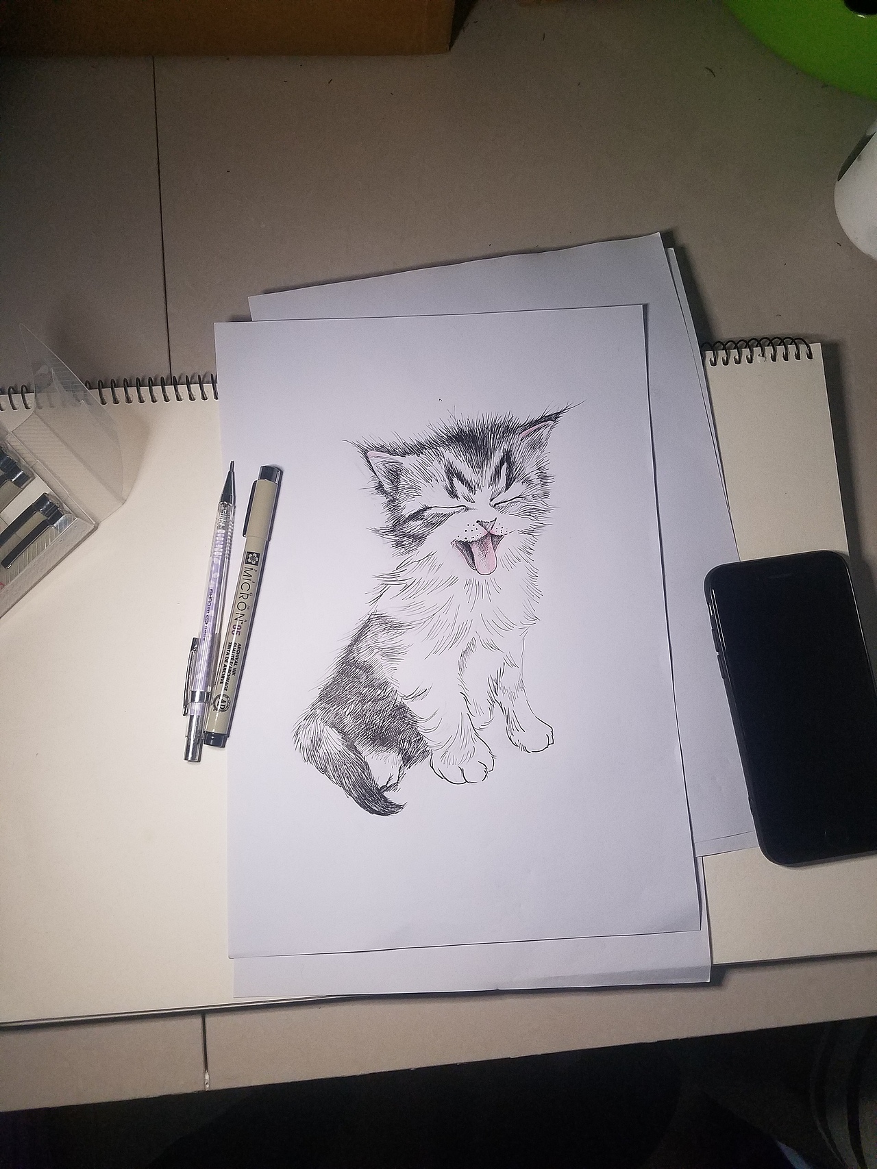 针管笔-猫（图ZMTQzNDU1ODk2） - 绘画 - 站酷设计师路兴盛原创素材 - 站酷ZCOOL
