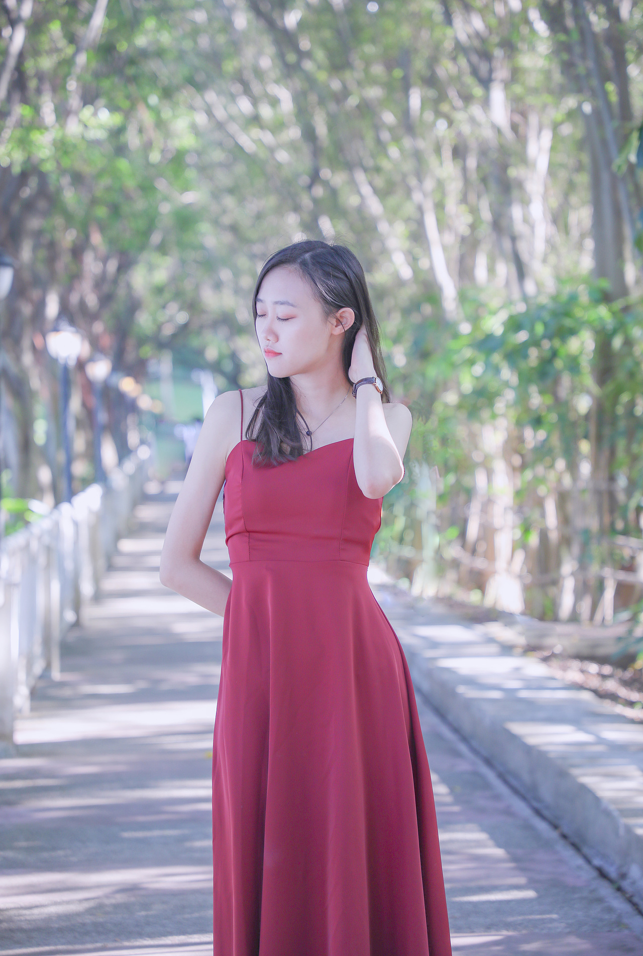 白云湖公园人像，第一次人像写生-模特关关