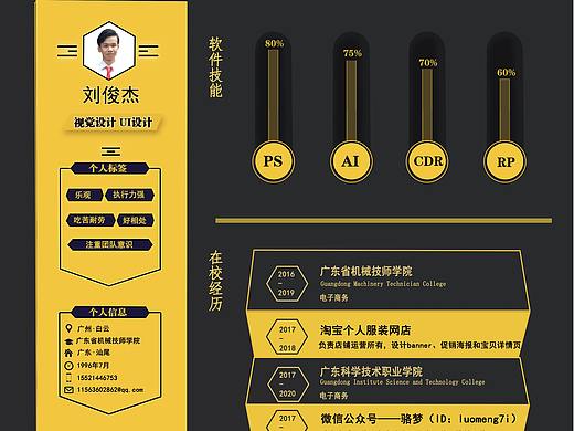 实习设计师简历