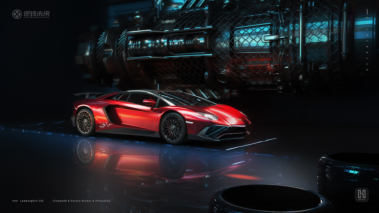 Lamborghini 兰博基尼 汽车渲染