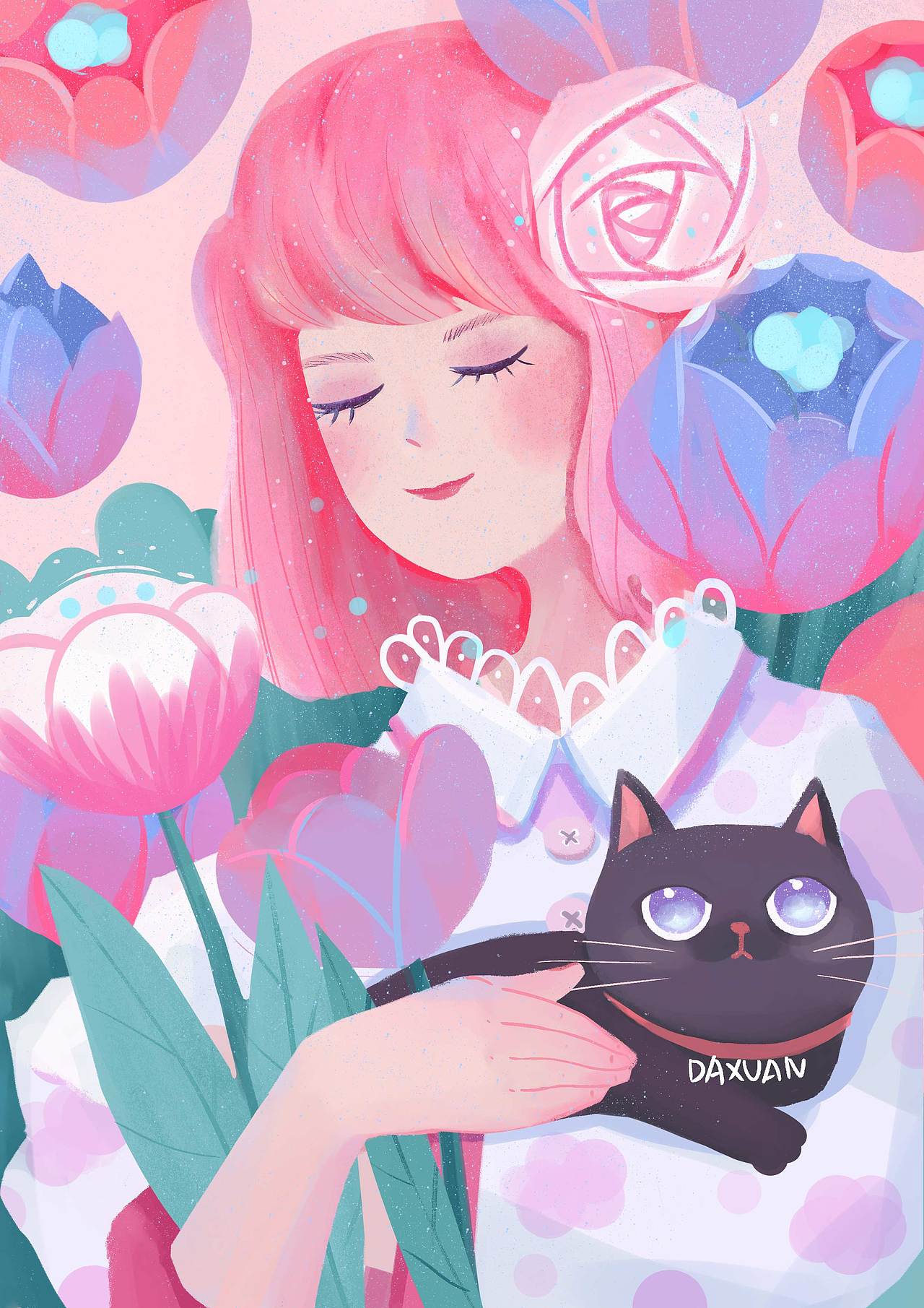 粉色系女孩（图ZMTc3NTM1MDk2） - 商业插画 - 站酷设计师大炫原创素材 - 站酷ZCOOL