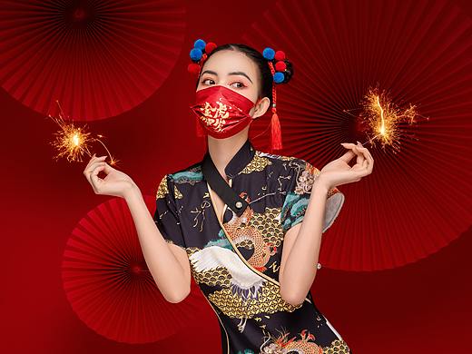 CIAO口罩春节款拍摄