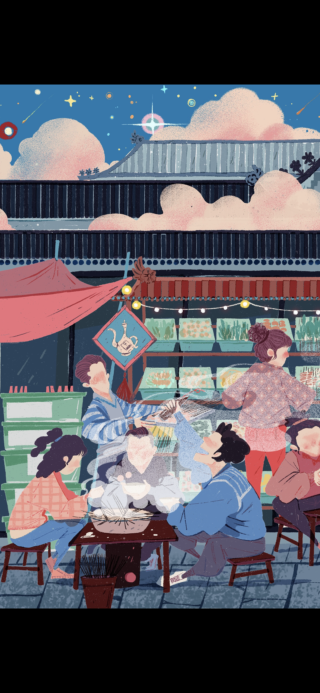 《一巷伊串》一段有记忆的故事（图ZMzE1Nzk2NzYw） - 商业插画 - 站酷设计师九山DADA原创素材 - 站酷ZCOOL