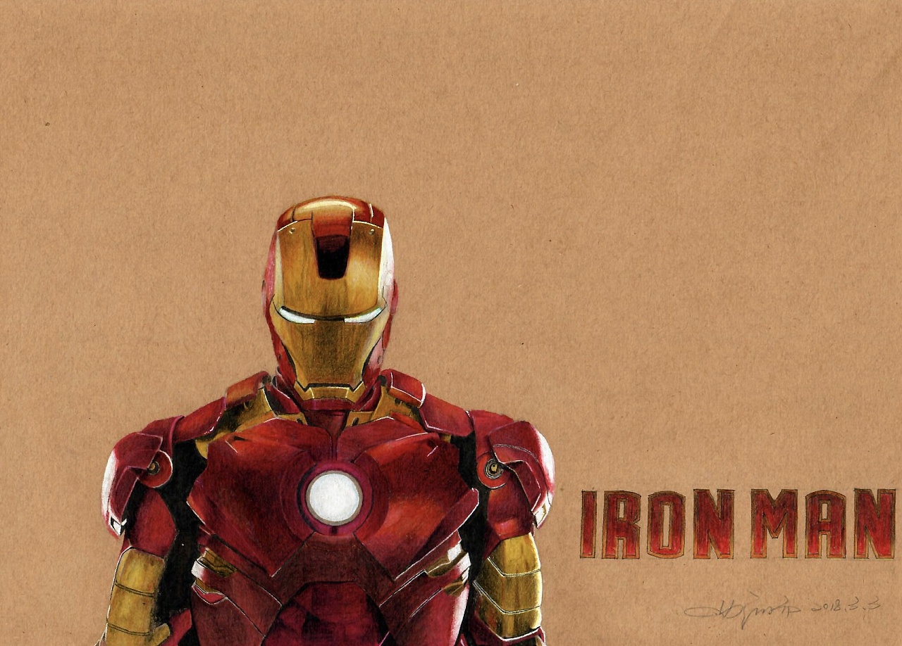 彩铅手绘漫威英雄