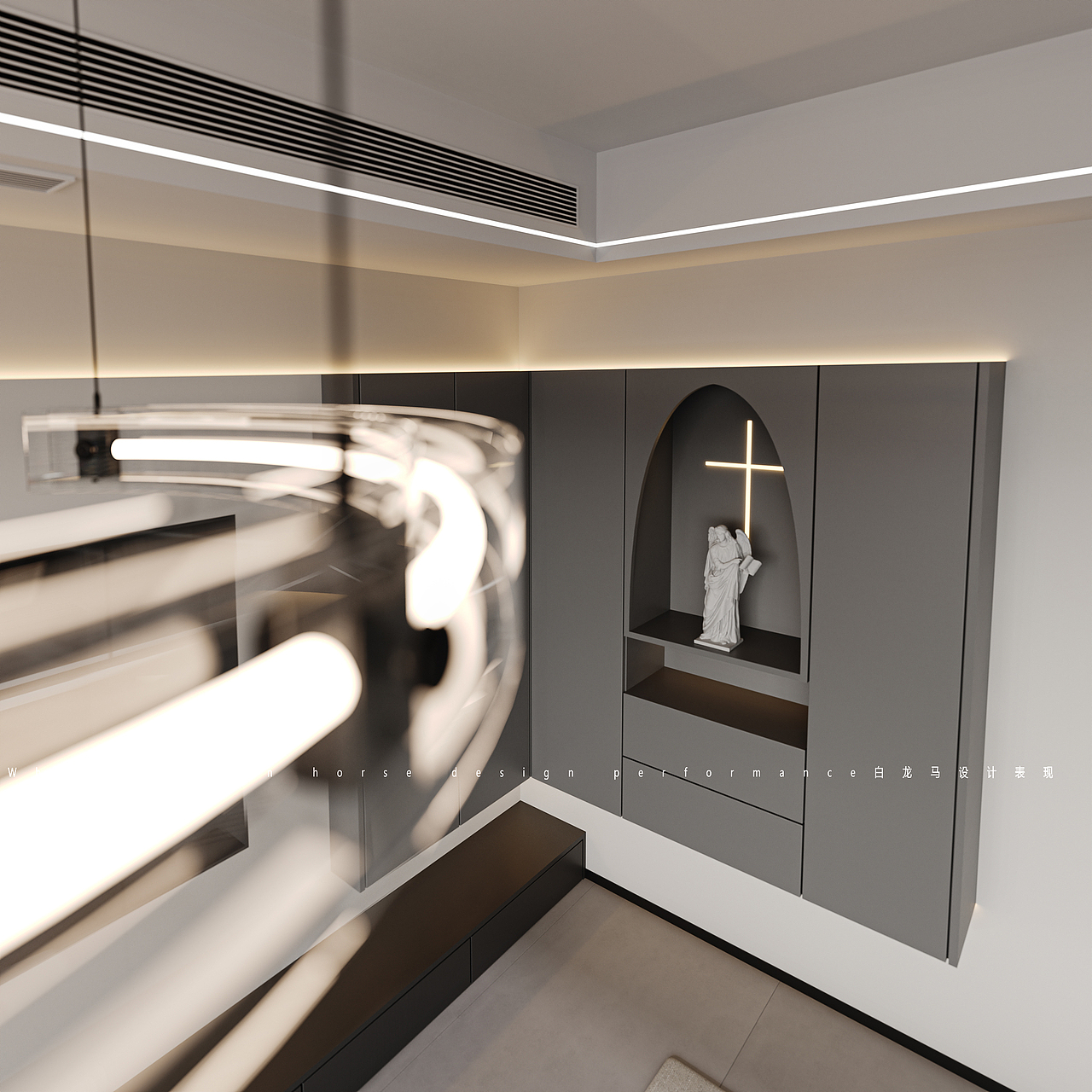 现代风格——白龙马效果