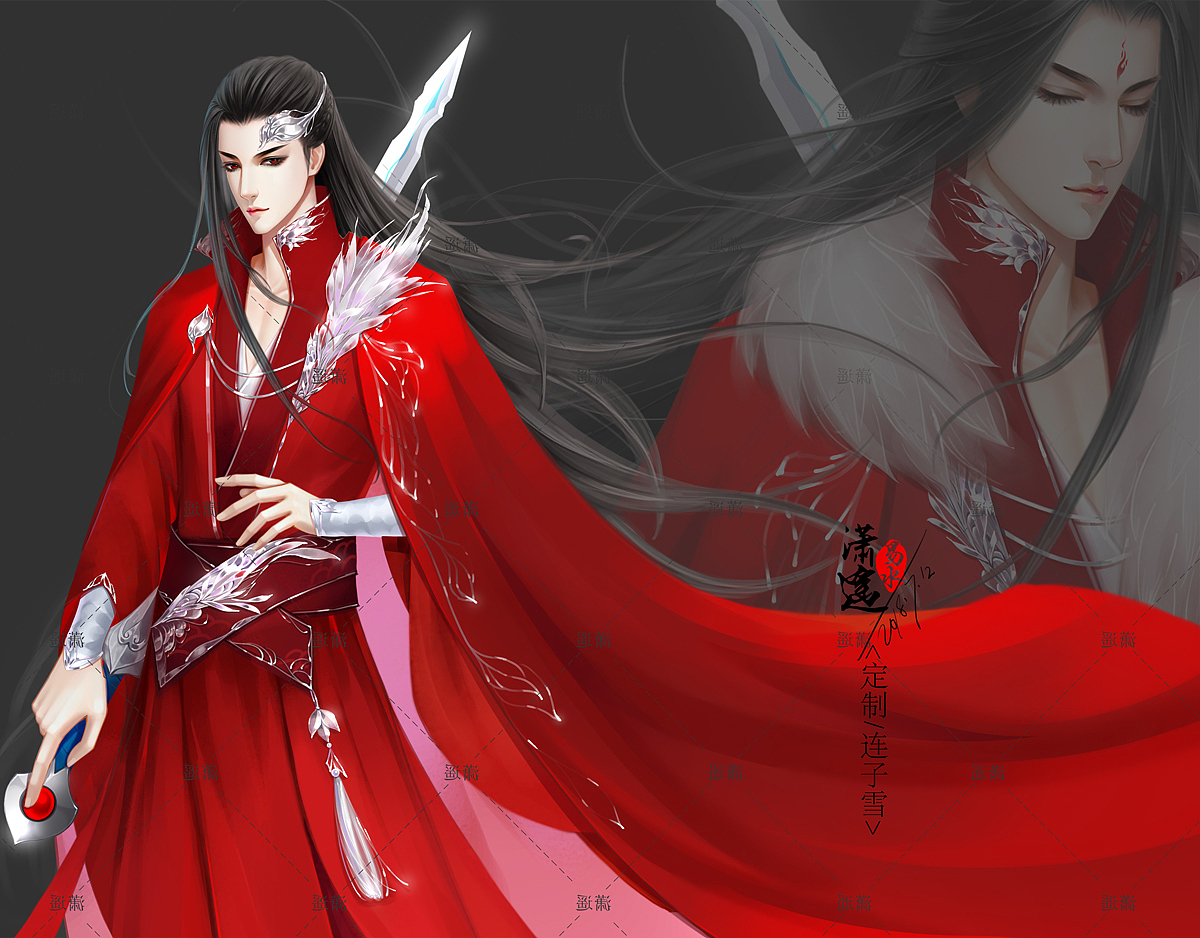 已完售 一套古风美男立绘人设（图ZMTI3NzcwNzE2） - 商业插画 - 站酷设计师易水潇遥原创素材 - 站酷ZCOOL