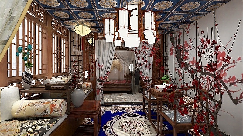 宫廷戏场景布置设计翊坤宫