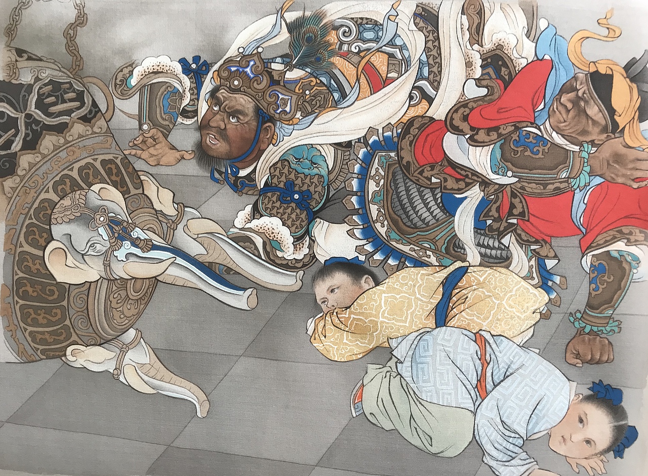 临摹《闹天宫》局部 22厘米x28厘米（图ZMTE4MDM5Nzky） - 绘本 - 站酷设计师marc77原创素材 - 站酷ZCOOL