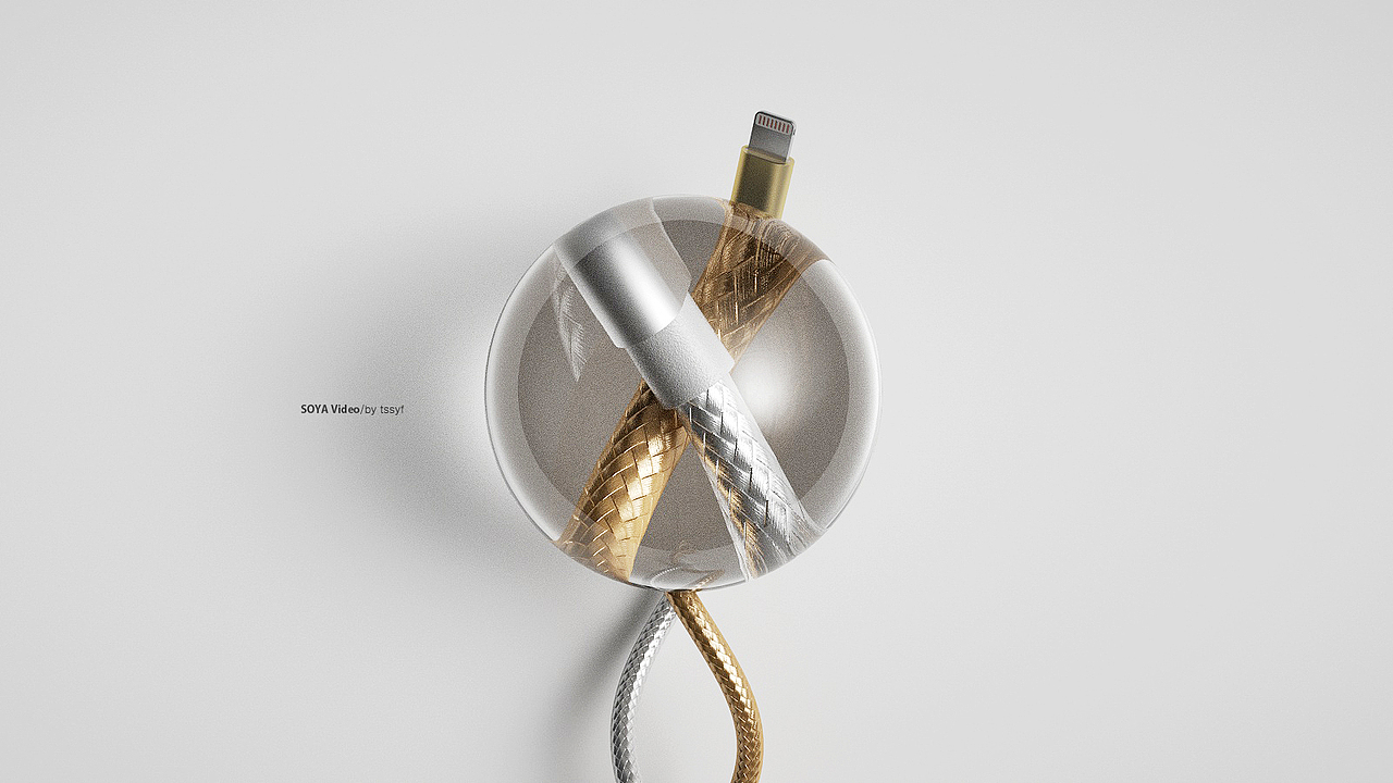 一款数据线的产品动画小样