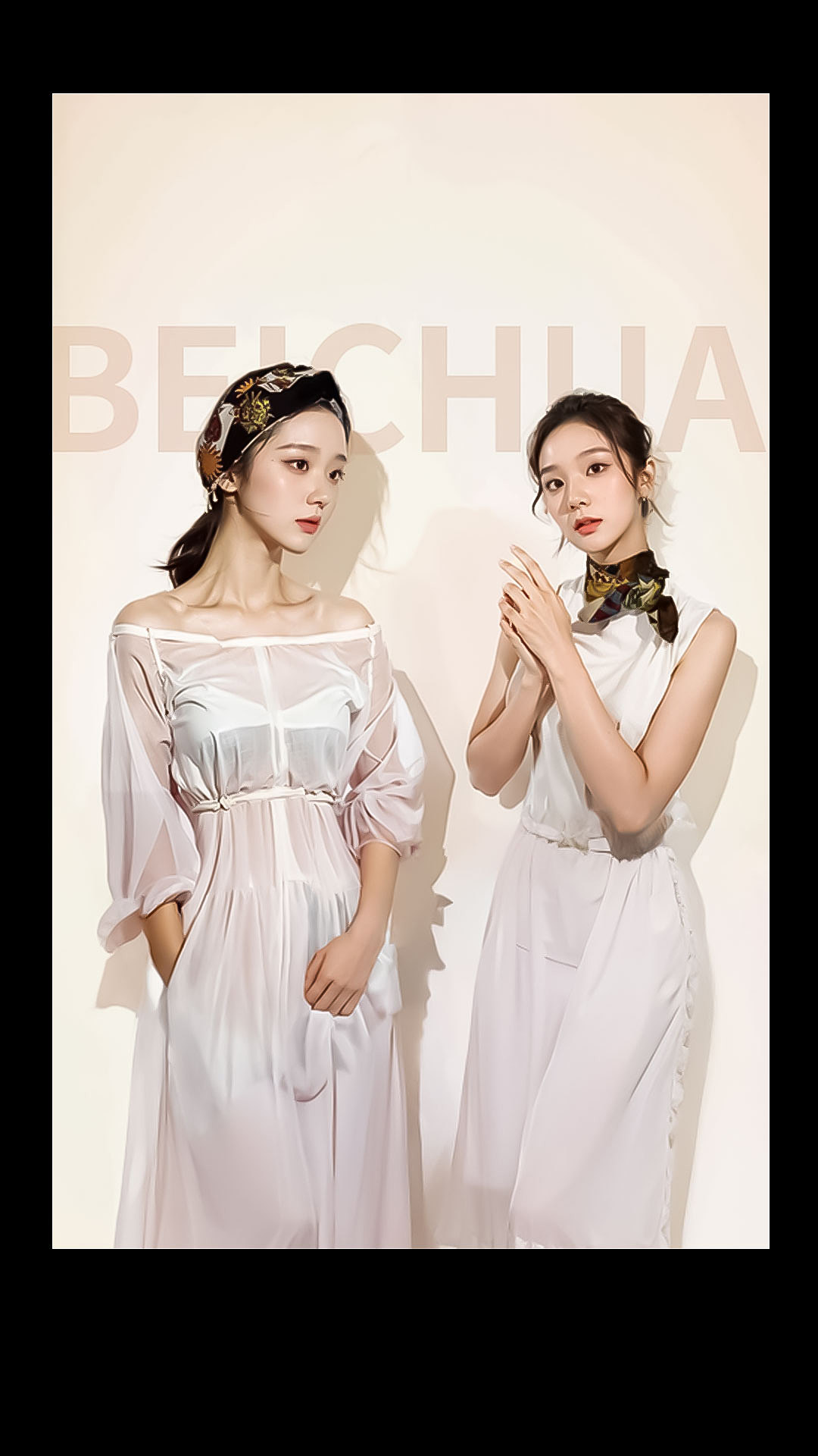  AI-写实头巾围巾模特场景