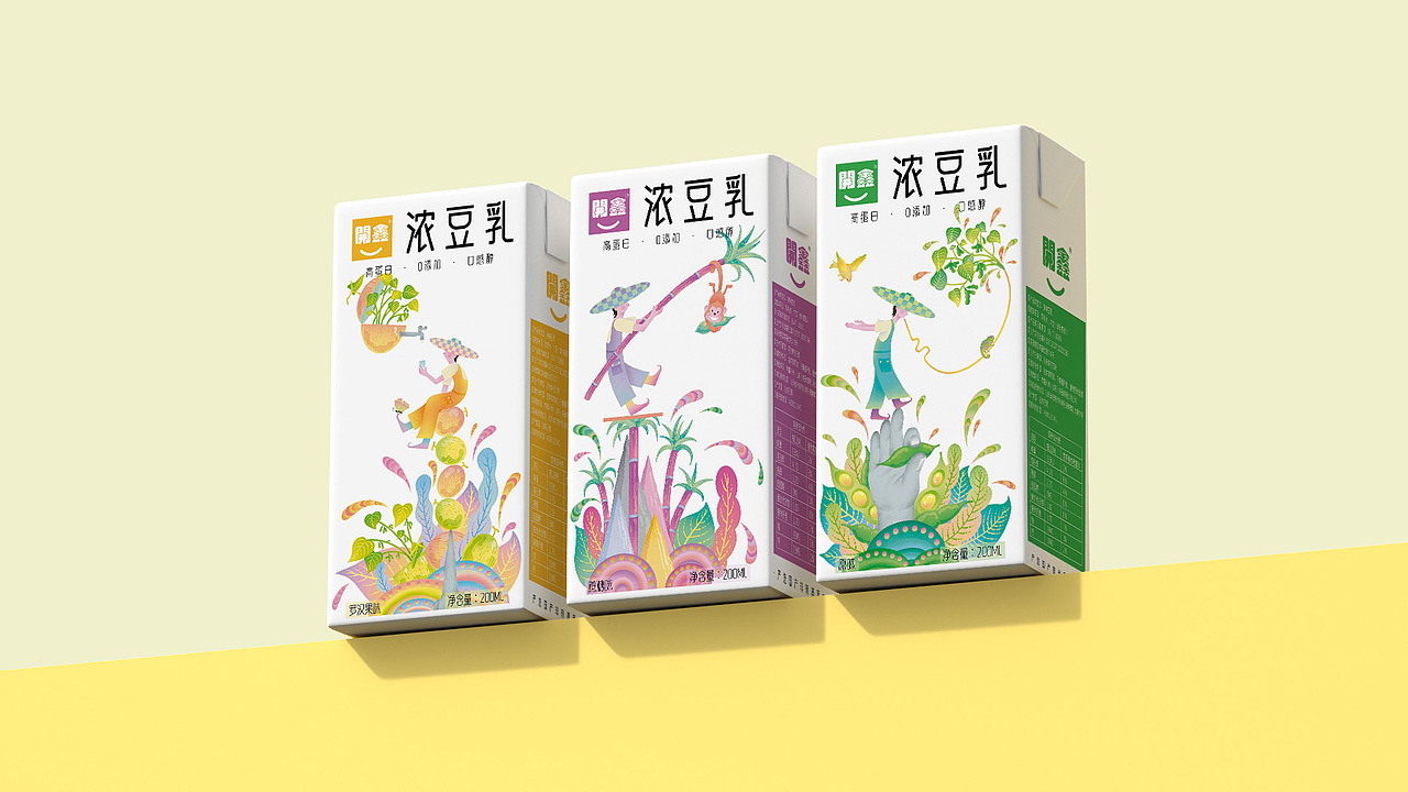 開鑫浓豆乳包装设计